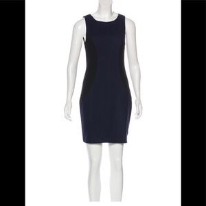 Rag & Bone Navy Blue & Black Wool Colorblock Mini Dress Size 2